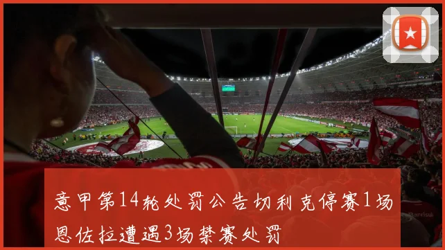 意甲第14轮处罚公告切利克停赛1场恩佐拉遭遇3场禁赛处罚
